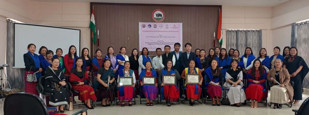 IWD awardees along with Mokokchung District Officials at DC conference hall on March 8. (Morung Photo)